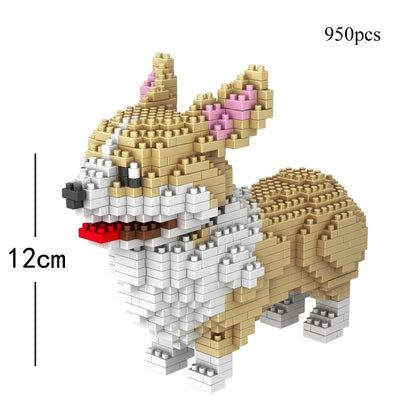 Dog Model Mini Building Block Toy Set