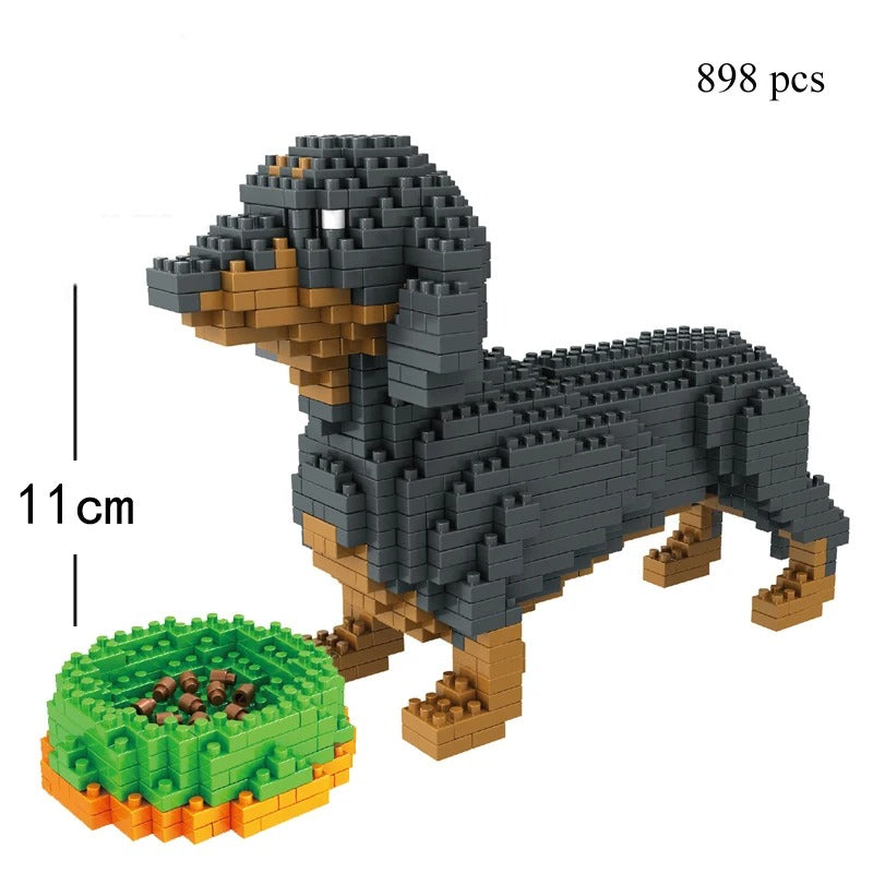 Dog Model Mini Building Block Toy Set