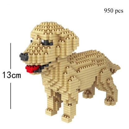 Dog Model Mini Building Block Toy Set