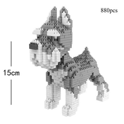 Dog Model Mini Building Block Toy Set