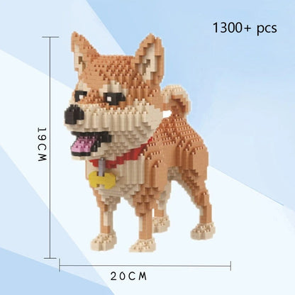 Dog Model Mini Building Block Toy Set