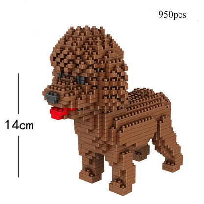 Dog Model Mini Building Block Toy Set